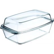 [아마존베스트]Clear Oblong Glass Casserole by Simax | High Lid Doubles as Roaster, Heat, Cold and Shock Proof, Dishwasher Safe, Made in Europe, 3 Quart Casserole Pan