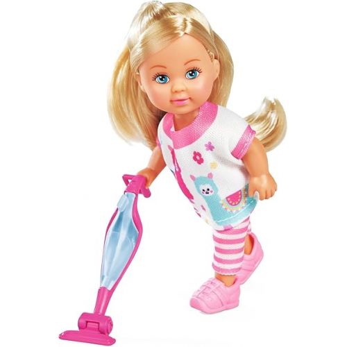  Simba Evi Love Home Toy Doll in Cute Jogging Suit with Vacuum Cleaner with 2-in-1 Function, 12 cm, from 3 Years, 105733697