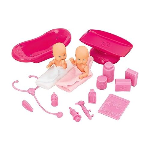  Simba Toys: Steffi Love Baby Doctor Playset, Includes a Baby Scale, Baby Bath and Observation Table, Promotes Pretend Play, For Ages 3 and up,Pink