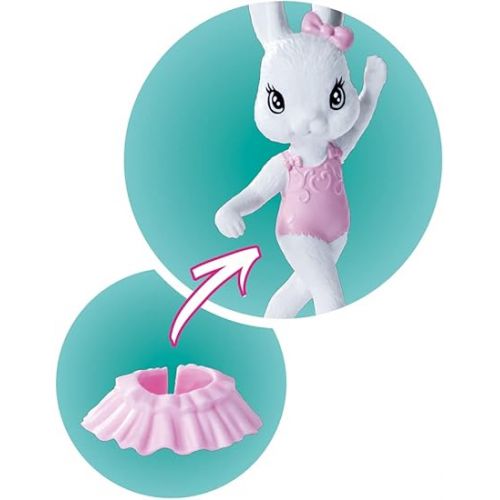  Simba 105733603 Steffi Love Dancing Ballerinas, Steffi Doll as Ballerina with Animal Friend and Rotating Skirt, 29 cm Toy Doll, from 3 Years