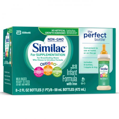  Similac For Supplementation Infant Formula with Iron, Ready-to-Feed Bottles, 2 Ounce, (48 ct)