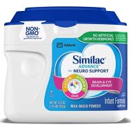 [아마존베스트]Similac Advance For Neuro Support, Non-GMO Infant Formula with Iron, Baby Formula Powder, 23.2 oz (Pack of 6)