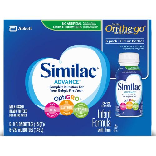  [아마존베스트]Similac Advance Infant Formula with Iron, Baby Formula, Ready to Feed, 8 fl oz (Pack of 24)