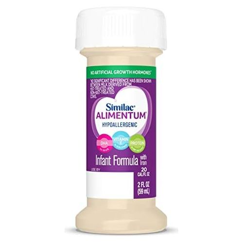  [아마존베스트]Similac Alimentum Hypoallergenic for Food Allergies & Colic Infant Formula with Iron, Baby Formula, 2 Fl Oz Bottles, (Pack of 48)