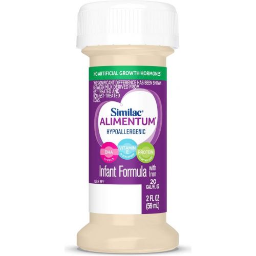  [아마존베스트]Similac Alimentum Hypoallergenic for Food Allergies & Colic Infant Formula with Iron, Baby Formula, 2 Fl Oz Bottles, (Pack of 48)