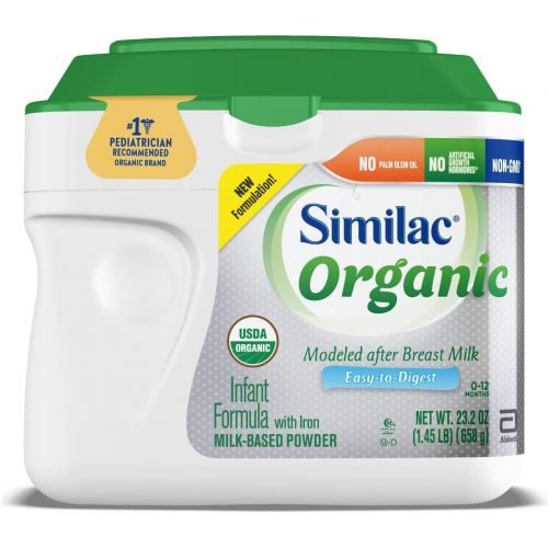  Similac Organic Non-GMO Infant Formula, Powder, Baby Formula, 23.2 ounces, 6 Count