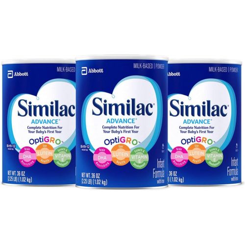  Similac Advance Infant Formula with Iron, Powder, One Month Supply, 36 Ounce (Pack of 3)