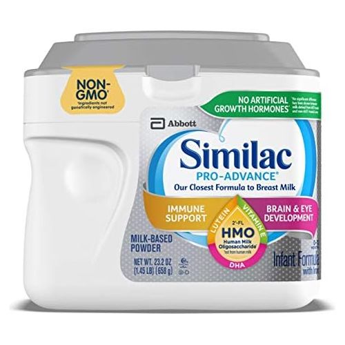  Similac Pro-Advance Non-GMO Infant Formula with Iron, with 2-FL HMO, for Immune Support, Baby Formula, Powder, 23.2 Ounce