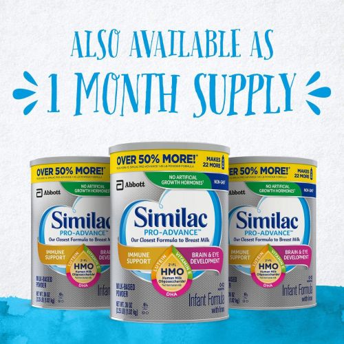  Similac Pro-Advance Non-GMO Infant Formula with Iron, with 2-FL HMO, for Immune Support, Baby Formula, Powder, 23.2 Ounce