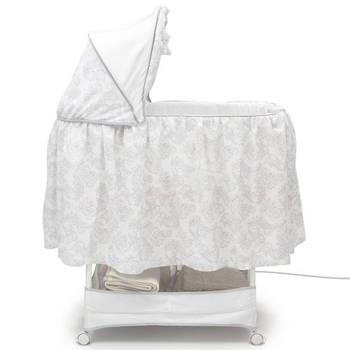 시몬스 Simmons Kids Classic Silent Auto Gliding Bassinet, Emerson