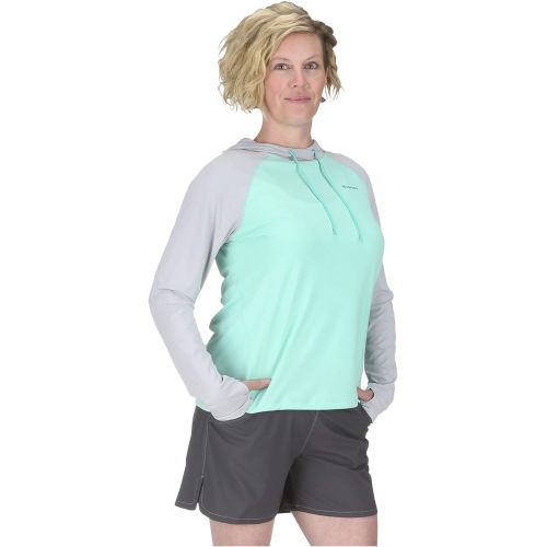 심스 Simms Women’s Solarflex Fishing Hoody Shirt with UPF 50