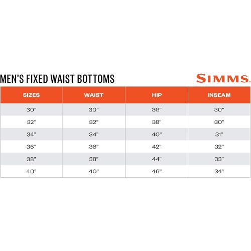 심스 Simms Unisex Waypoints Waterproof Rain Pants, Breathable Storm Gear