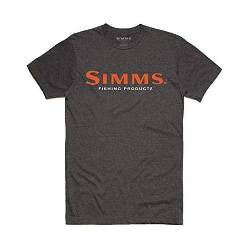 심스 Simms Logo T-Shirt  Mens Short Sleeve Crewneck Tee