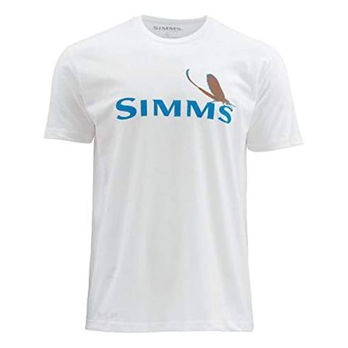 심스 Simms Mayfly Logo Short Sleve Shirt White