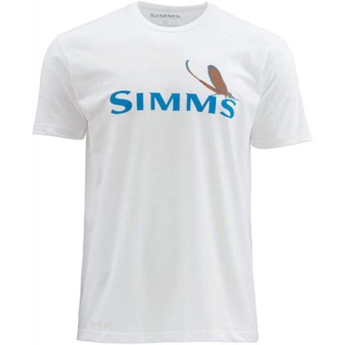 심스 Simms Mayfly Logo Short Sleve Shirt White