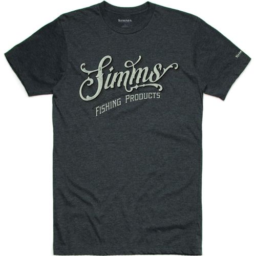 심스 Simms Lager Script T-Shirt  Crewneck Slim Fit Tee