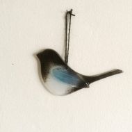 /SimonAldersonGlass Fused Glass Bird Magpie