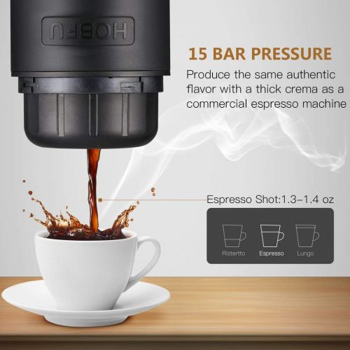  Simoner Portable Rechargeable Espresso Machine Boils Water 15 Bars Pressure- One-Button Operation Perfect for Coffee Lover Outdoor Travel Camping Kitchen Office