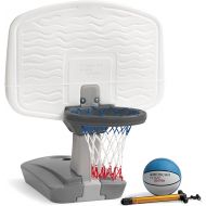 Simplay3 Pooltime Basketball Hoop Game Set for Swimming Pools, Includes Ball, Pump and Net Ages 8+, Made in The USA, Grey