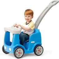 Simplay3 Roll and Stroll Quiet Ride-On Toddler Toy Push Car, with Seatbelt, for Toddlers Ages 1.5-4 yrs., Blue