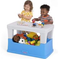 Simplay3 Play Around Toy Box Table - Multipurpose Kids Toy Box and Toddler Play Table for Toys, Art Supplies, Crafts - Durable, Plastic Large Toy Box, Made in USA