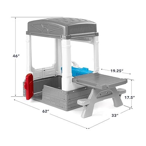  Simplay3 Sunny Day Indoor or Outdoor Cottage Picnic Playhouse for Toddlers and Young Children with Kitchenette and Picnic Table