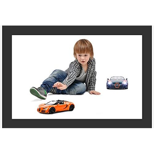  Simple Remote Controller Car Bugatti Veyron 16.4, Electric Car Radio For Kids, Grand Sport Vitesse Licensed (Orange)