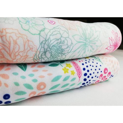  Simple Being Nursing Breastfeeding Cover (2 Pack) - Multi Use Car Seat Canopy, Nursing Pads, Shopping Cart, Stroller Covers for Girls and Boys - Baby Shower Registry (Floral)