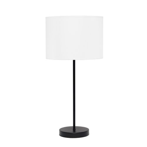  Simple Designs Brushed Nickel Stick Lamp with Fabric Shade