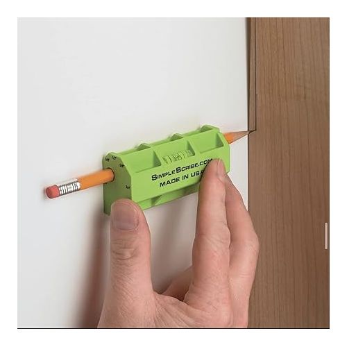  Simple Scribe Scribing Tool for Woodworking, Carpentry Tool Ideal for Cabinets, Countertops, Flooring, and Paneling, Multipurpose Pencil Scribe Tool for Marking (Green)