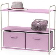 [아마존 핫딜] [아마존핫딜]Simple Houseware 3-Tier Closet Storage with 2 Drawers, Pink