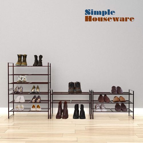  [아마존핫딜][아마존 핫딜] Simple Houseware 3-Tier Stackable Shoes Rack Storage Shelf, Bronze