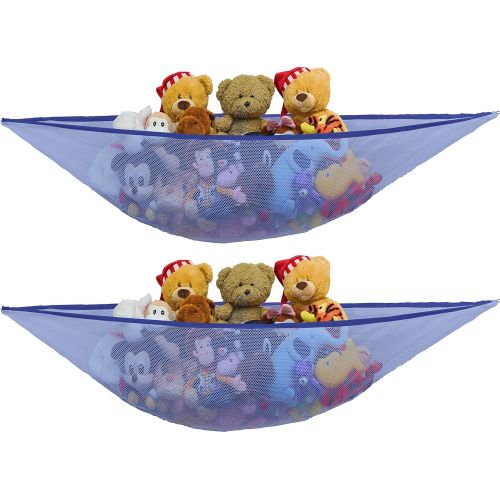  Simple Houseware SHW 2 Pack Jumbo Toy Hammock, Dark Blue