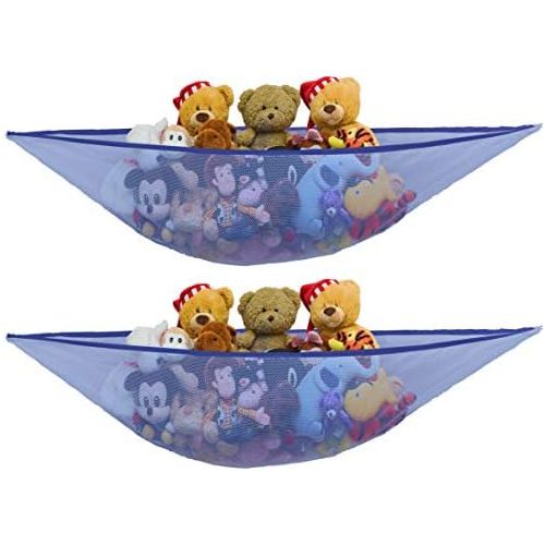  Simple Houseware SHW 2 Pack Jumbo Toy Hammock, Dark Blue