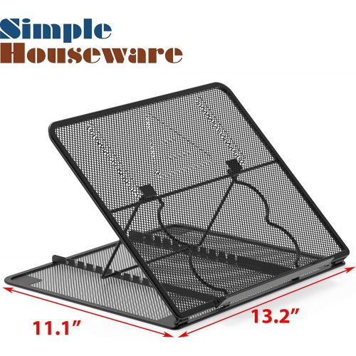  [아마존베스트]SimpleHouseware Mesh Ventilated Adjustable Laptop Stand, Black