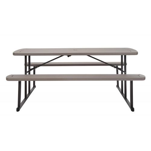  Simple Interior Outdoor Picnic Table - Contemporary Folding Picnic Bench - Plastic/Resin Construction - Patio, Lawn, Garden Furniture Dining Set