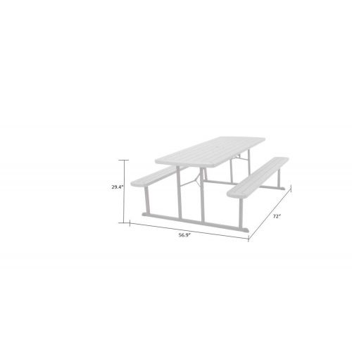 Simple Interior Outdoor Picnic Table - Contemporary Folding Picnic Bench - Plastic/Resin Construction - Patio, Lawn, Garden Furniture Dining Set