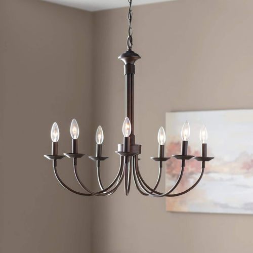  Simple Interior 8-Light Chandelier - Contemporary Candelabra Style Ceiling Lighting Fixture for Dining Room,Kitchen,Living Room or Bedroom (Rubbed Oil Bronze)