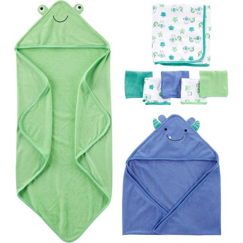  [아마존베스트]Simple+Joys+by+Carter%27s Simple Joys by Carters Baby Boys 8-Piece Towel and Washcloth Set