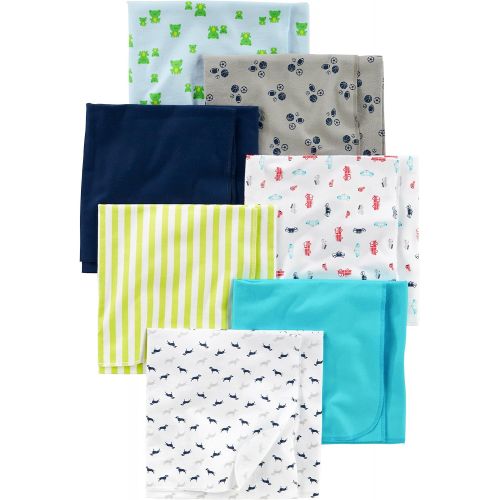  [아마존베스트]Simple+Joys+by+Carter%27s Simple Joys by Carters Baby Boys 7-Pack Flannel Receiving Blankets