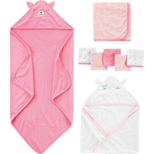  Simple Joys by Carters Baby Girls 8-Piece Towel and Washcloth Set