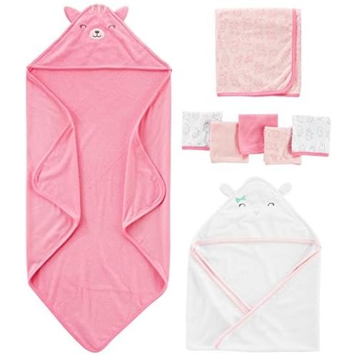  Simple Joys by Carters Baby Girls 8-Piece Towel and Washcloth Set