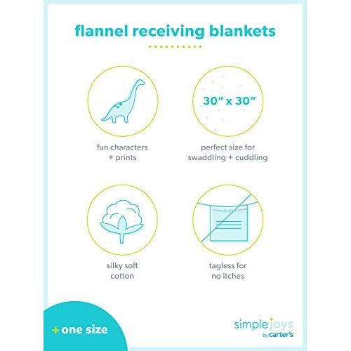  Simple Joys by Carters Baby 7-Pack Flannel Receiving Blankets