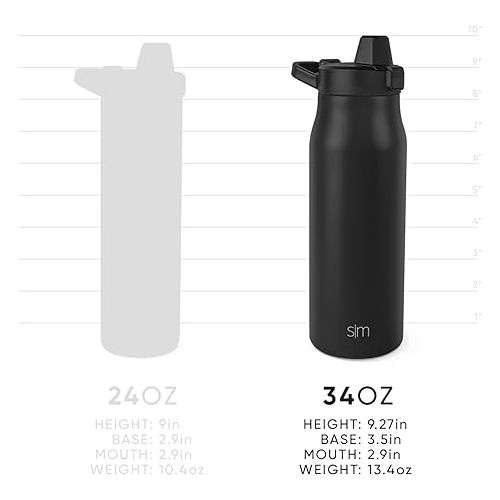  Simple Modern Filtered Water Bottle | Insulated Stainless-Steel Carbon Filter Travel Water Bottles | Reusable for Clean Drinking Water On The Go | 34oz, Forest