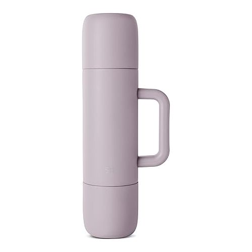  Simple Modern 36oz Insulated Hot Beverage Bottle with 2 Mugs | Travel Coffee Thermos for Hot Drinks | Twist and Pour Top | Commute, Travel, and Picnic Friendly | Roam Collection | Lavender Mist