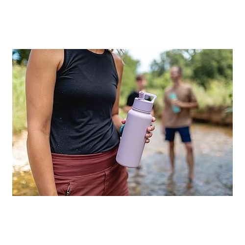  Simple Modern Water Bottle with Straw and Chug Lid Vacuum Insulated Stainless Steel Metal Thermos Bottles | Reusable Leak Proof BPA-Free Flask for Sports | Summit Collection | 32oz, Almond Birch