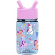 Simple Modern My Little Pony Kids Water Bottle Plastic BPA-Free Tritan Cup with Leak Proof Straw Lid | Reusable and Durable for Toddlers, Girls | Summit Collection | 12oz, Garden of Rainbows