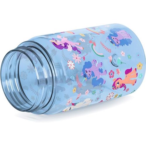  Simple Modern My Little Pony Kids Water Bottle Plastic BPA-Free Tritan Cup with Leak Proof Straw Lid | Reusable and Durable for Toddlers, Girls | Summit Collection | 12oz, Garden of Rainbows