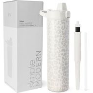 Simple Modern Filtered Water Bottle | Insulated Stainless-Steel Carbon Filter Travel Water Bottles | Reusable for Clean Drinking Water On The Go | 24oz, Cream Leopard