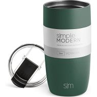 Simple Modern Travel Coffee Mug Tumbler with Flip Lid | Reusable Insulated Stainless Steel Cold Brew Iced Coffee Cup Thermos | Gifts for Women Men Him Her | Voyager Collection | 16oz | Forest